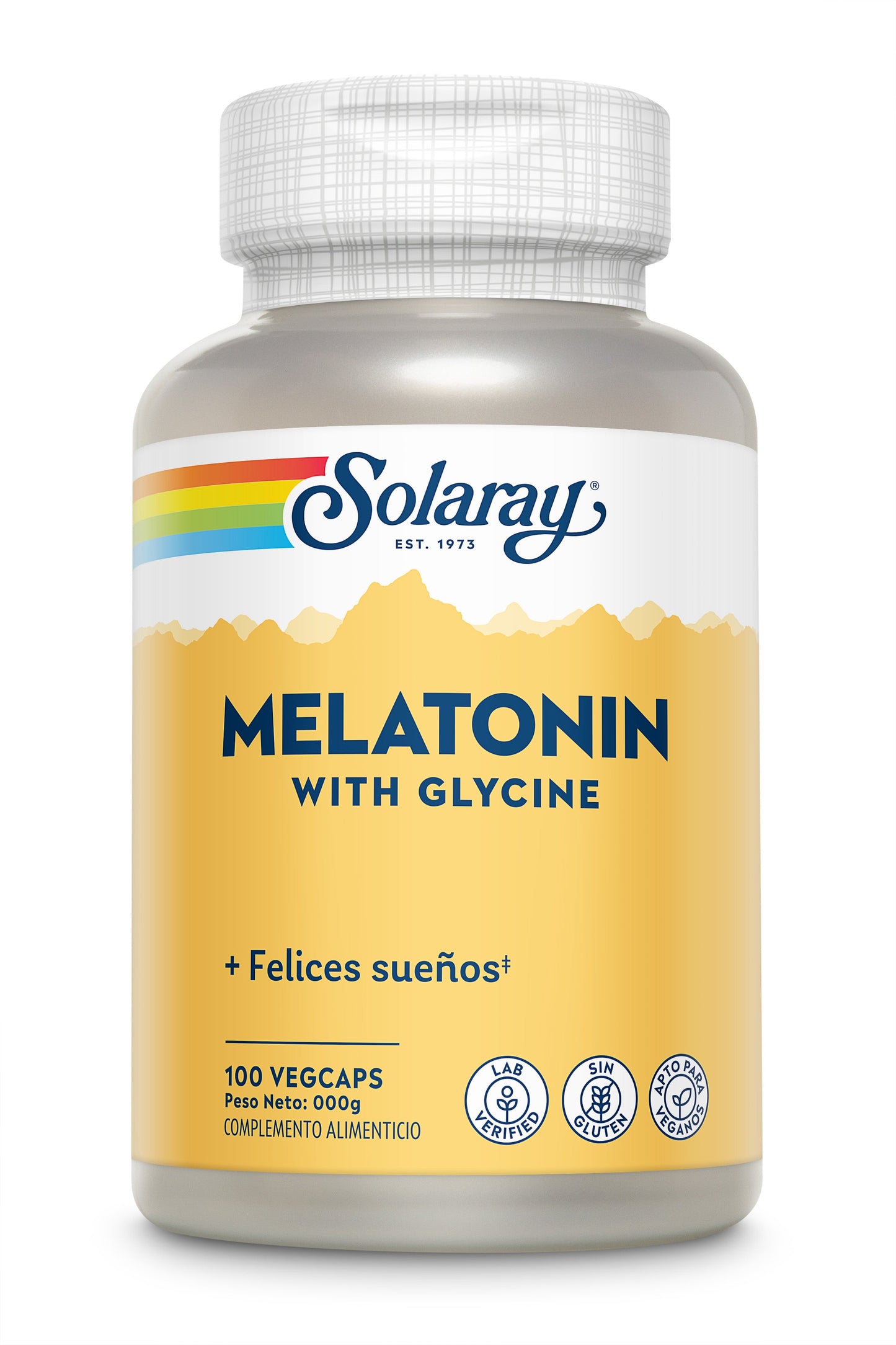 Melatonina con Glicina Solaray 100 Cápsulas para Sueño Profundo