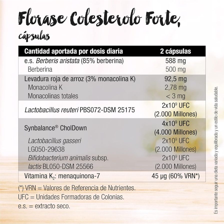 Florase Colesterolo Forte 40caps Santiveri