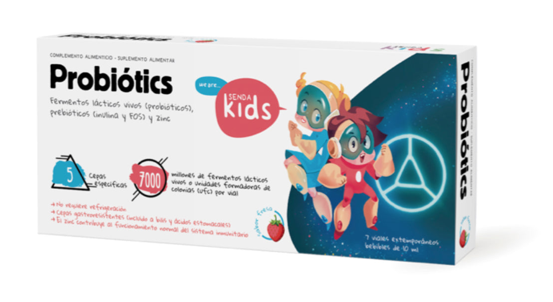 Probióticos Infantiles Herbora 7 Viales con Lactobacillus y Bifidobacteria