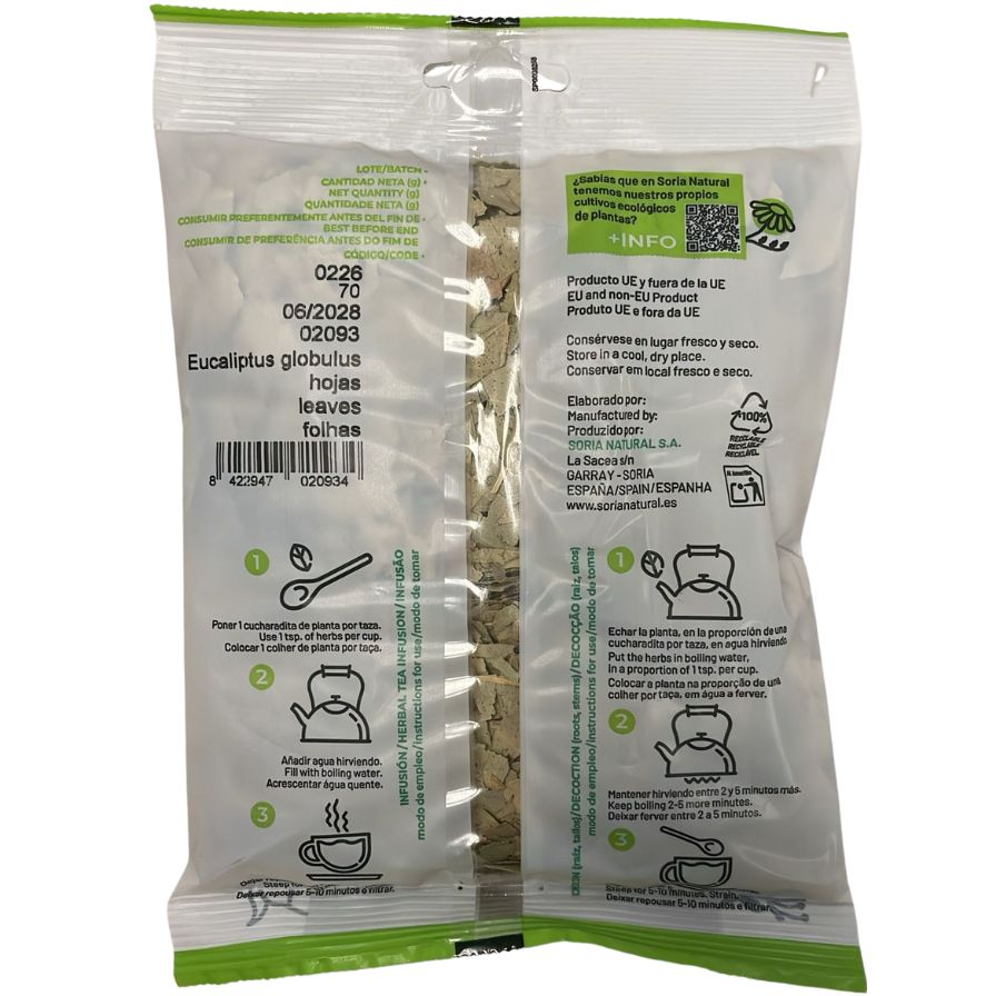 Eucalipto Hierba Hojas 70g Soria Natural