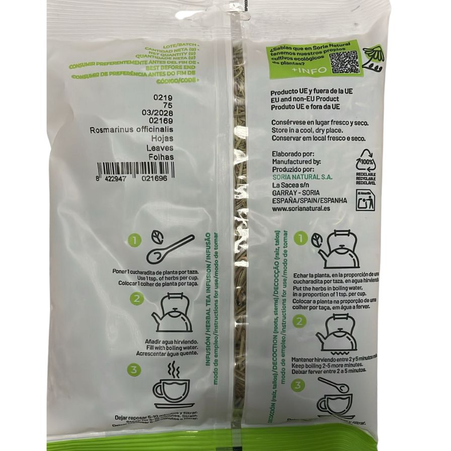 Romero Bolsa 75g Soria Natural