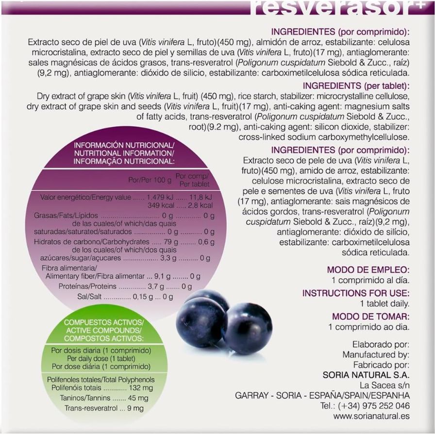 Resverasor Plus 28comp Soria Natural