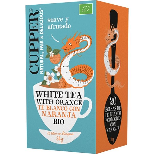 CUPPER TE BLANCO CON NARANJA infusion 20bolsitas. BIO