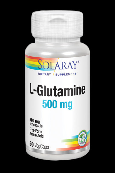 L-Glutamina Solaray 500 mg – 50 cápsulas de alta pureza