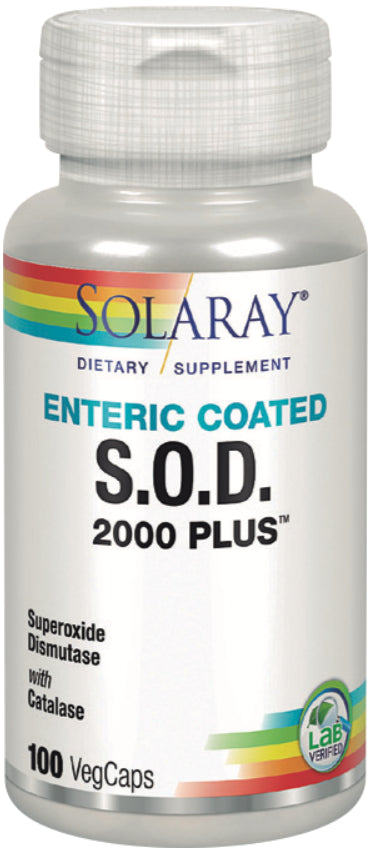 SOD 2000 Plus de Solaray, 100 Cápsulas Antioxidantes Potentes