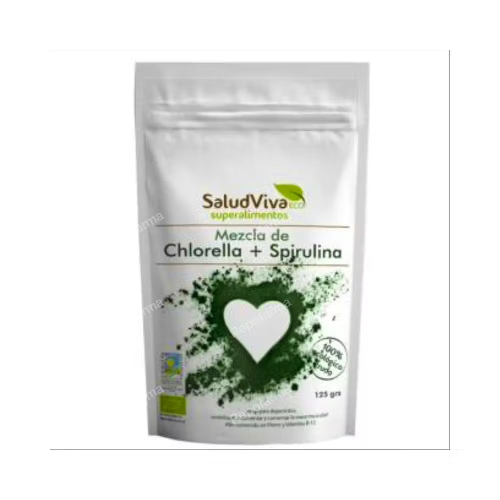 SALUD VIVA CHLORELLA Y ESPIRULINA mezcla en polvo 125gr. BIO