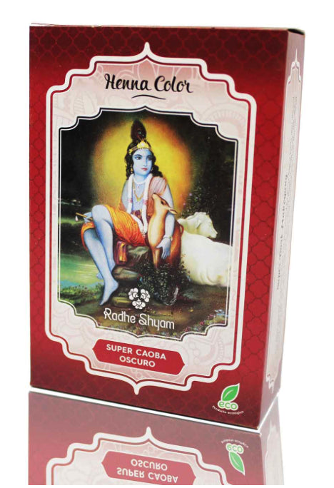 Henna Super Caoba Oscuro 100g - Color Natural, Brillo y Protección