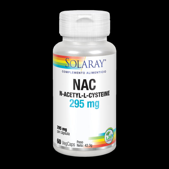 NAC 295 mg Solaray – Cápsulas Antioxidantes para Salud Cardiovascular