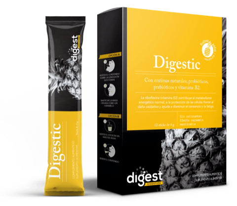 Sticks Digestivos de Piña con Probiótico y Bromelina – 12 Unidades