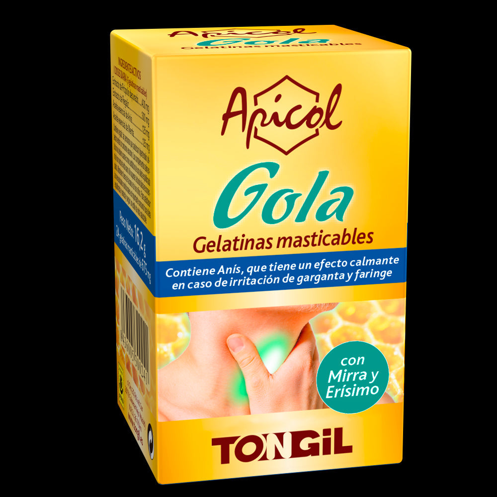 Apicol Gola Tongil: 24 Gelatinas Balsámicas para Garganta