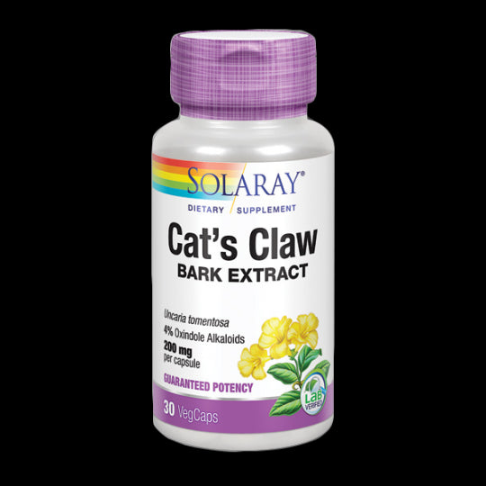 Solaray Uña de Gato 30 cápsulas - Extracto con 4% oxindoles