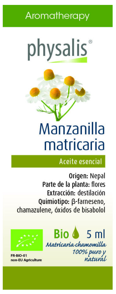 Aceite esencial de manzanilla Physalis 5 ml, relajante y antiinflamatorio
