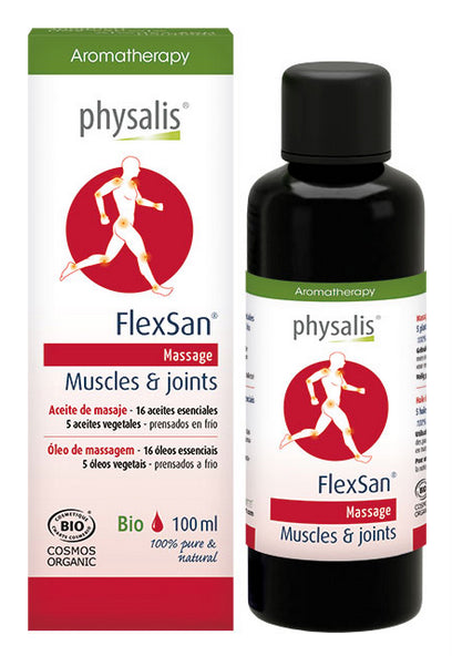 Aceite de Masaje Flexsan Physalis 100ml Relajante Muscular y Articular