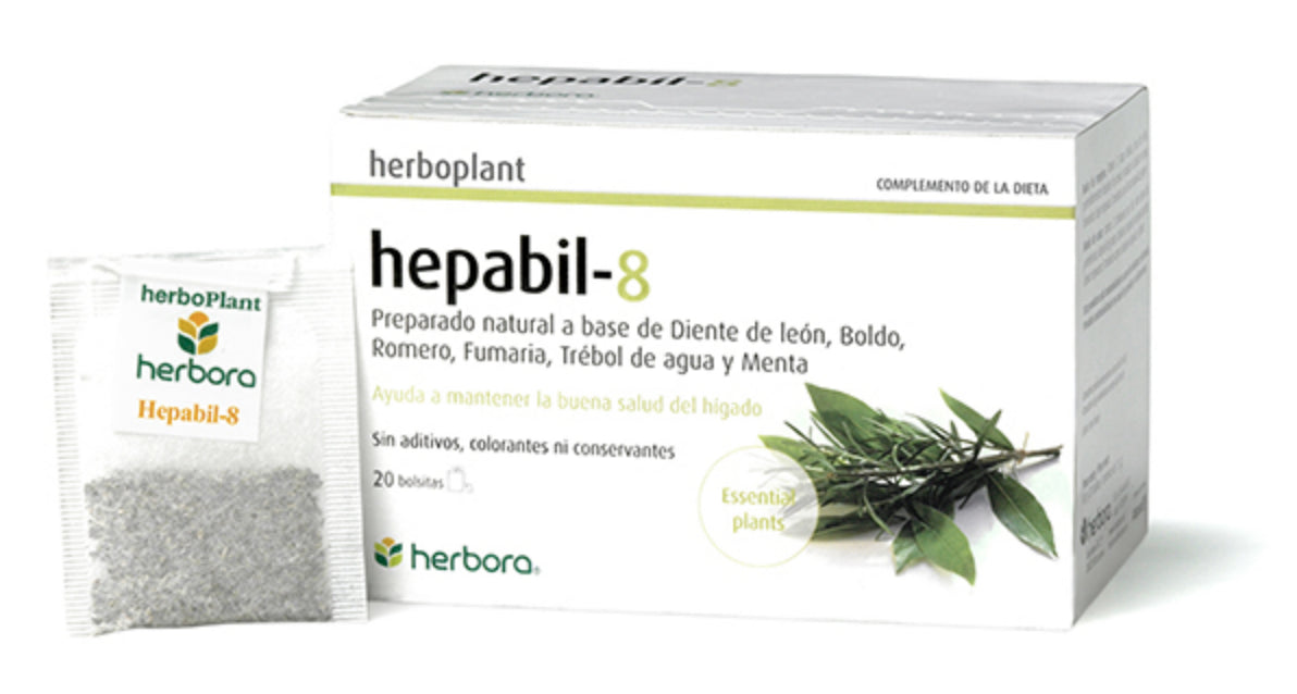 Herboplant Hepabil-8 Infusión Hepática con 20 Filtros Herbora