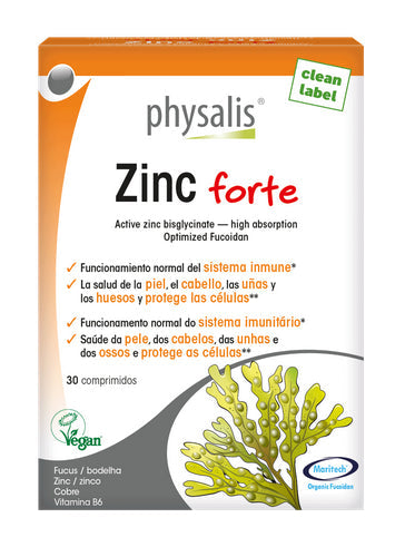 Zinc Forte Physalis 30 comprimidos – Refuerzo inmunológico con B6