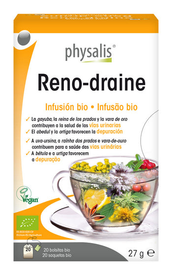 Reno-Draine Physalis Infusión de 20 filtros para salud renal