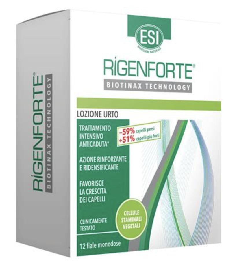 Rigenforte Tónico Urto ESI 12 ampollas anti‑caída y fortalecedoras
