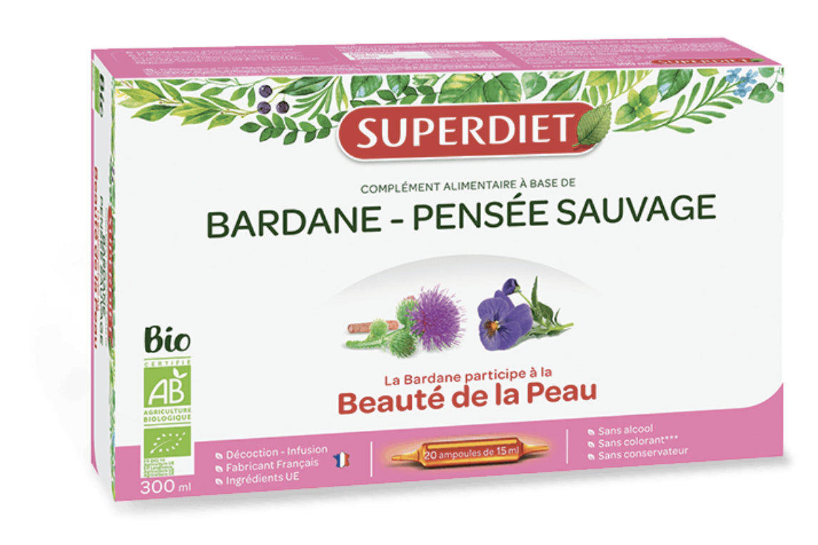 Bardana y Pensamiento Salvaje BIO – 20 Ampollas Superdiet
