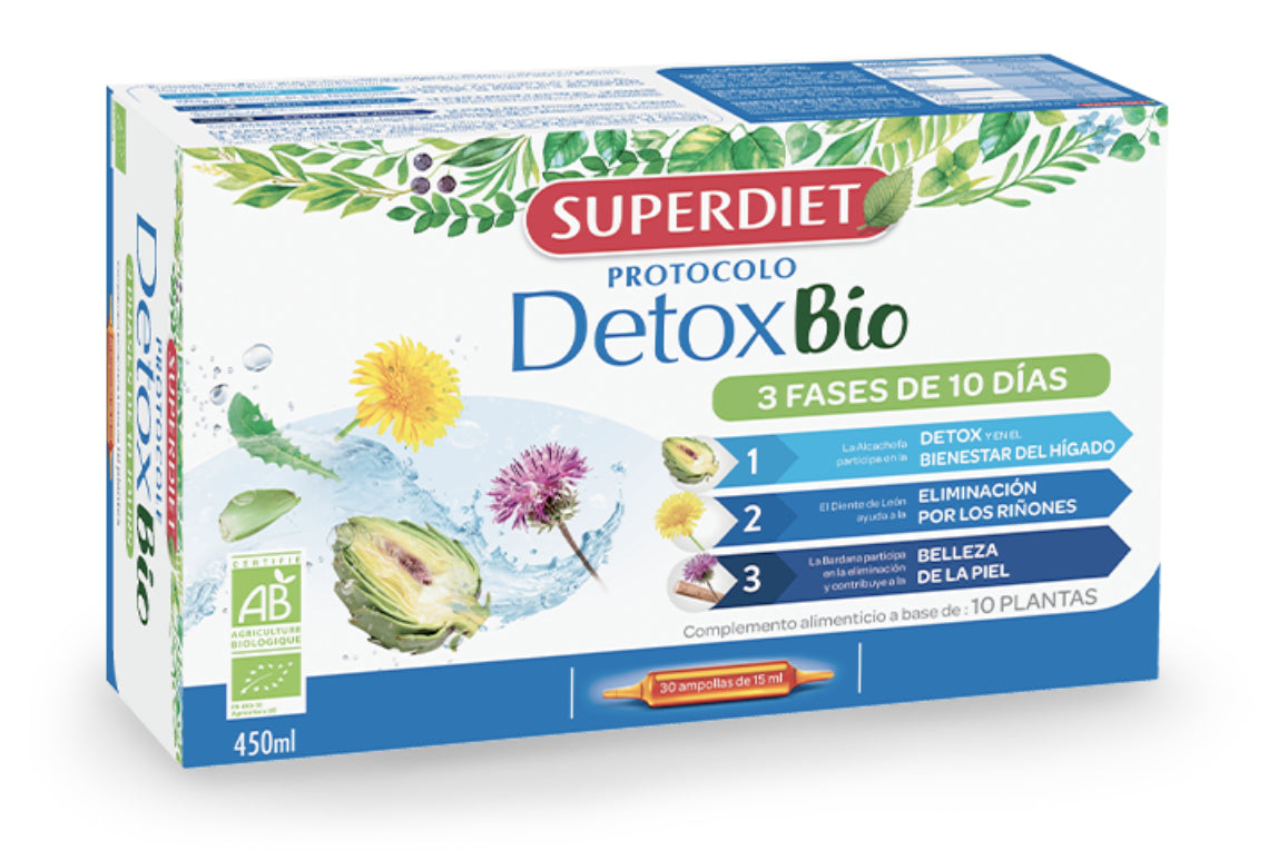 Protocolo Detox BIO Superdiet 30 ampollas para Desintoxicación Integral