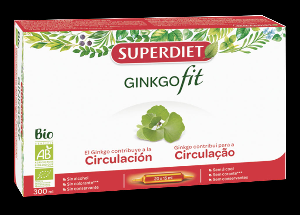 Ginkgofit BIO Superdiet 20 ampollas de Ginkgo biloba orgánico