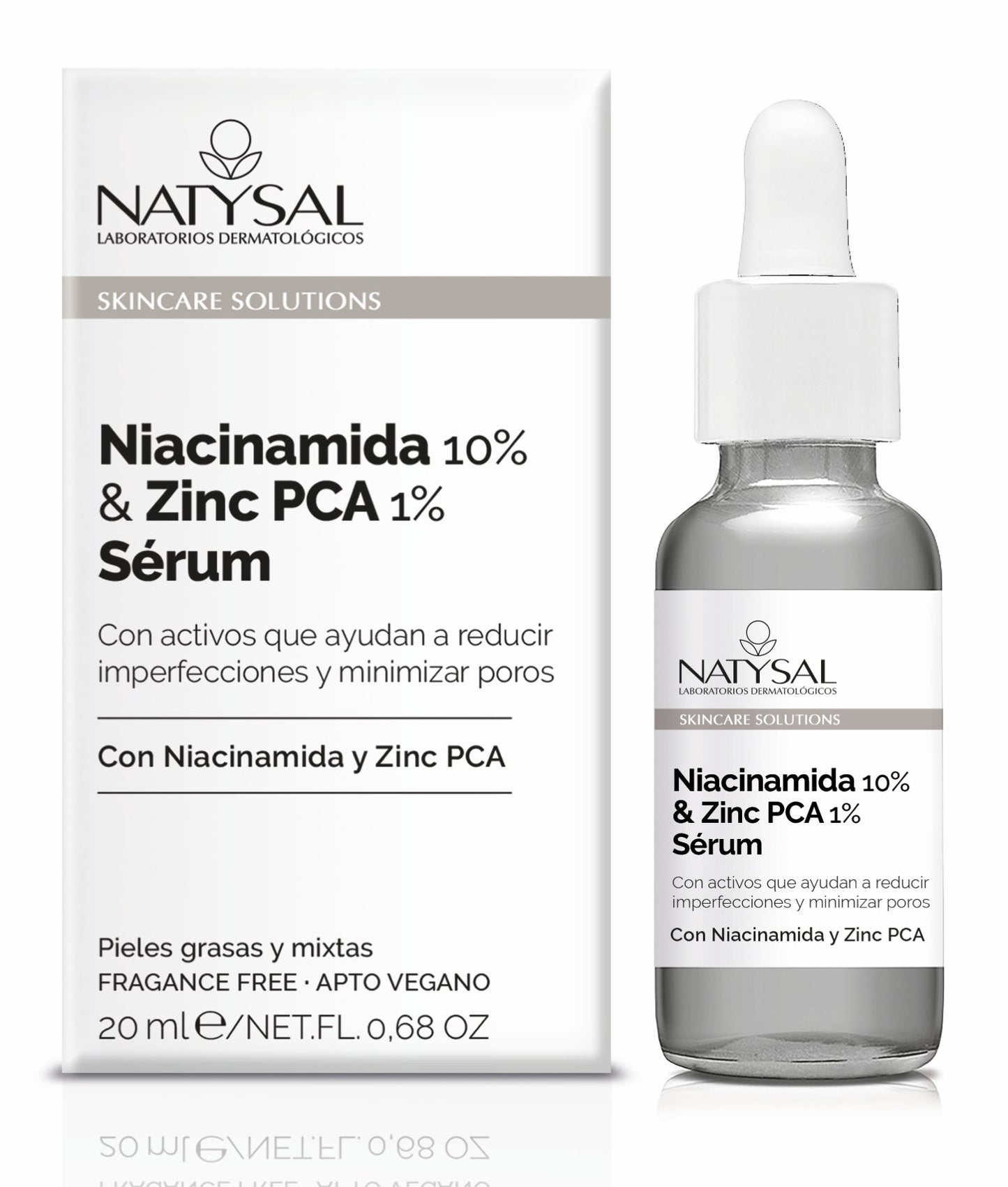 Serum Niacinamida y Zinc PCA Natysal 20 ml – Hidratación y Control Seborregulador