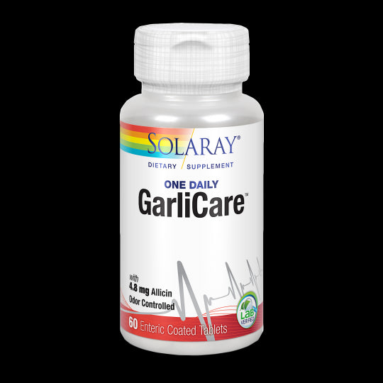 Garlicare Solaray 60 comprimidos de ajo deodorizado alta potencia