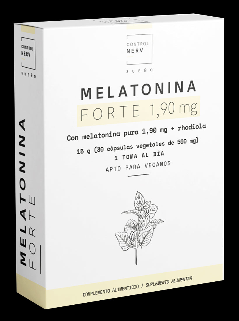 Melatonina Forte 1,90 mg con Rhodiola – 30 Cápsulas