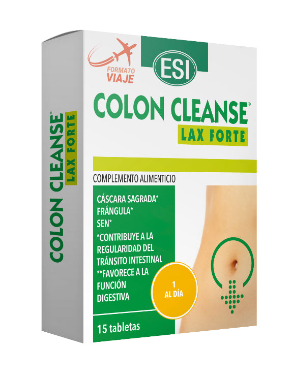 Colon Cleanse Lax Forte Viaje ESI 15 Comprimidos Desintoxicantes