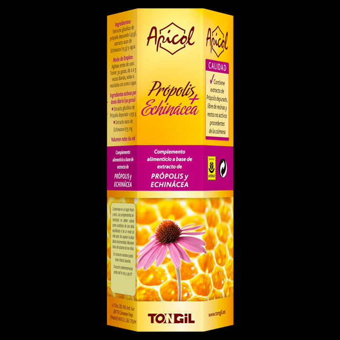 Apicol Propóleo y Echinácea Tongil 60 ml Suplemento Natural Refuerzo Inmunológico
