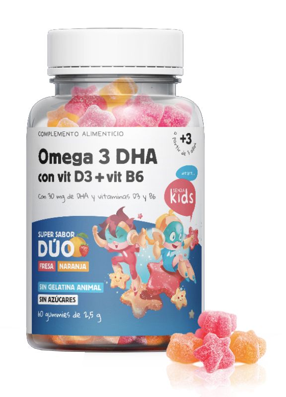 Omega 3 DHA con Vitamina D3 y B6 – 60 Gominolas