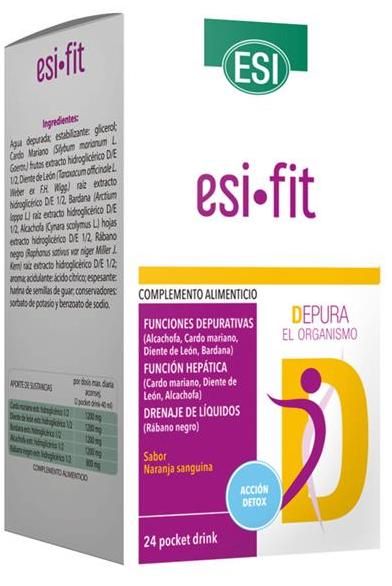 Depurador Hepático ESI FIT Depura 24 Sticks Sabor Naranja