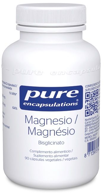 Magnesio quelado Pure Encapsulations 90 cápsulas alta biodisponibilidad