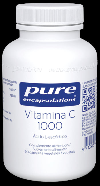 Vitamina C 1000 mg Pure Encapsulations 90 cápsulas veganas