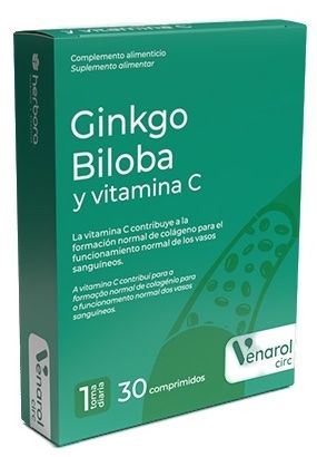 Suplemento Ginkgo Biloba con Vitamina C 30 Comprimidos Herbora