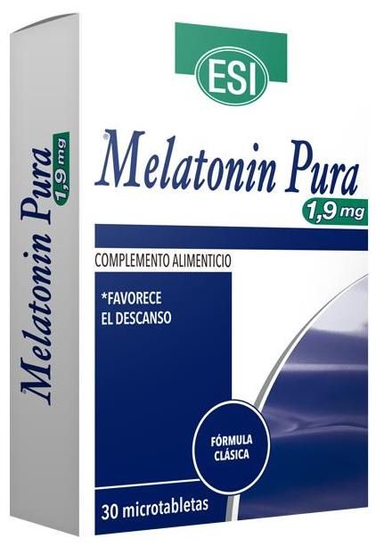 Melatonina Pura 1,9 mg ESI – 30 Tabletas para Sueño Reparador