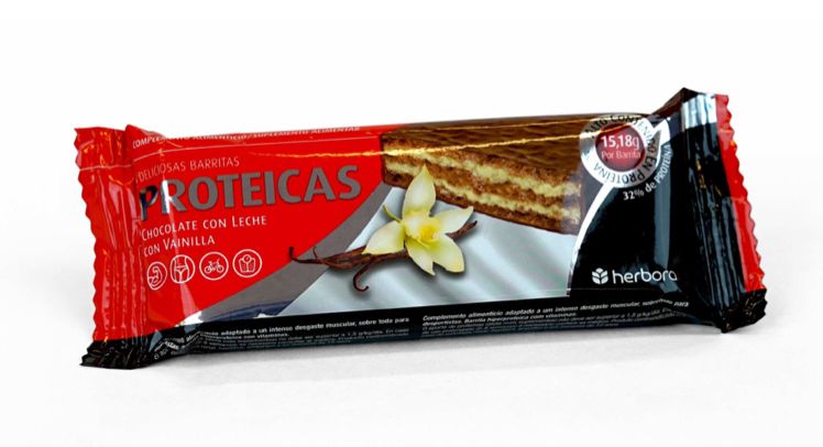 Barrita Proteica de Vainilla Herbora 24 Unidades Alta Proteína