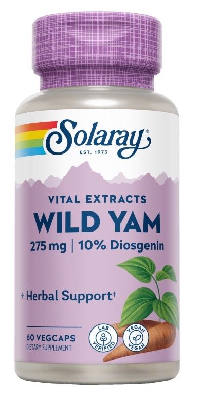 Solaray Wild Yam 60 Cápsulas – Apoyo Hormonal Menstrual Natural