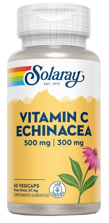 Vitamina C y Echinácea Solaray 60 Cápsulas Veganas