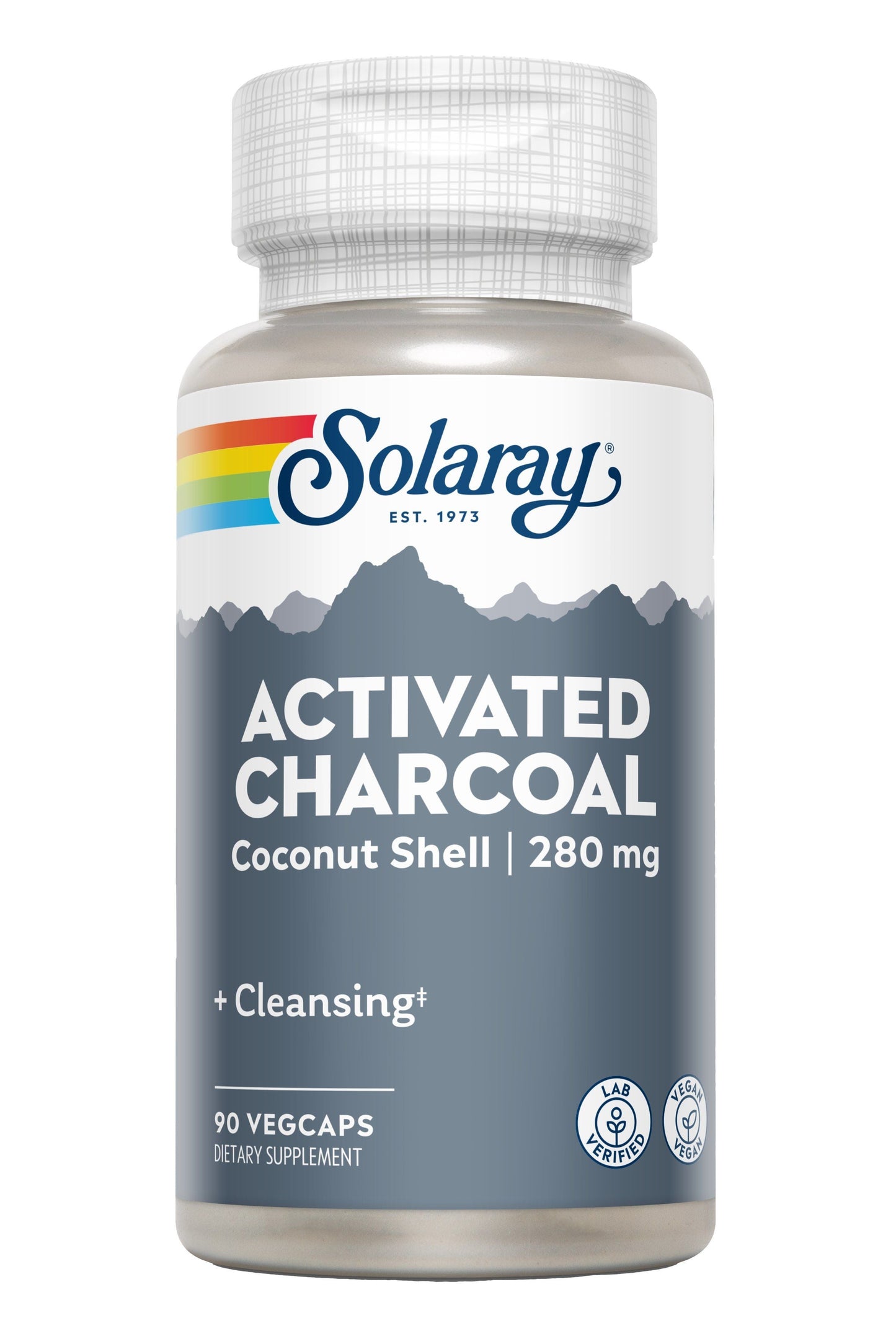 Carbón Activo de Coco Solaray 90 Cápsulas Veganas Desintoxicantes
