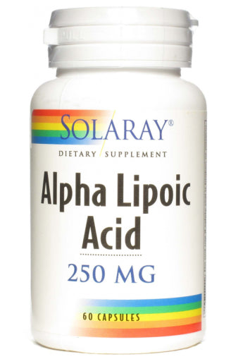Ácido Alfa Lipoico 250 mg Solaray Antioxidante Premium 60 Cápsulas