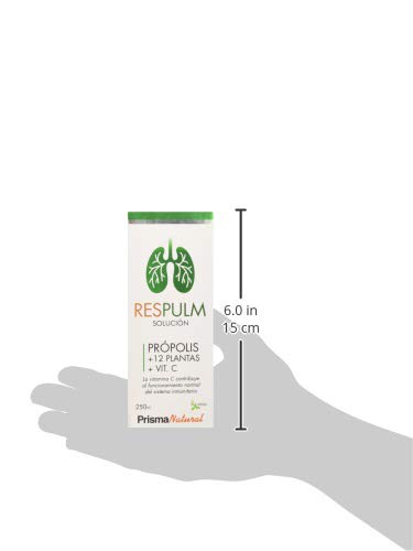Prisma Natural - Solución Respulm - Jarabe natural Expectorante 250ml para Adultos.Ingredientes naturales como: Miel, Aloe Vera, Propolis, sol de oro, vitamina c...ideal para tos, garganta y alergias.