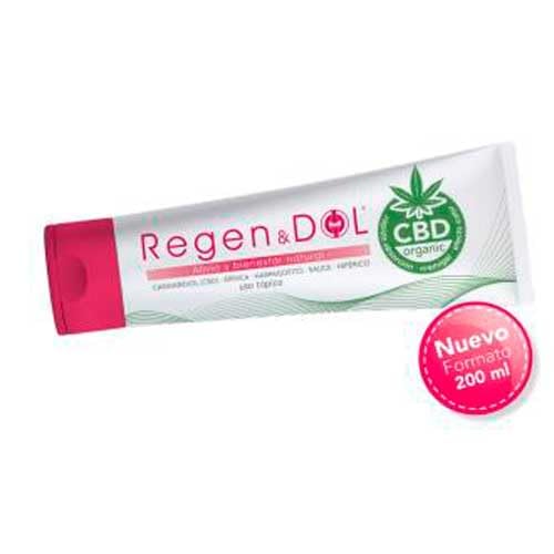 Crema Regen&Dol con CBD - 200 ml - Ayuda al Mantenimiento y a la Recuperación de las Articulaciones - Contribuye a Aliviar el Dolor Muscular - Efecto Relajante - Eladiet