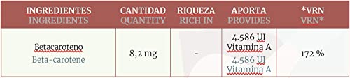 Obire | Beta-Caroteno 8,2 mg | Suplemento Alimenticio Para Piel Seca | Protección Solar de la Piel | Favorece la Absorción de Hierro, Mantenimiento de la Piel y la Visión | 90 Perlas
