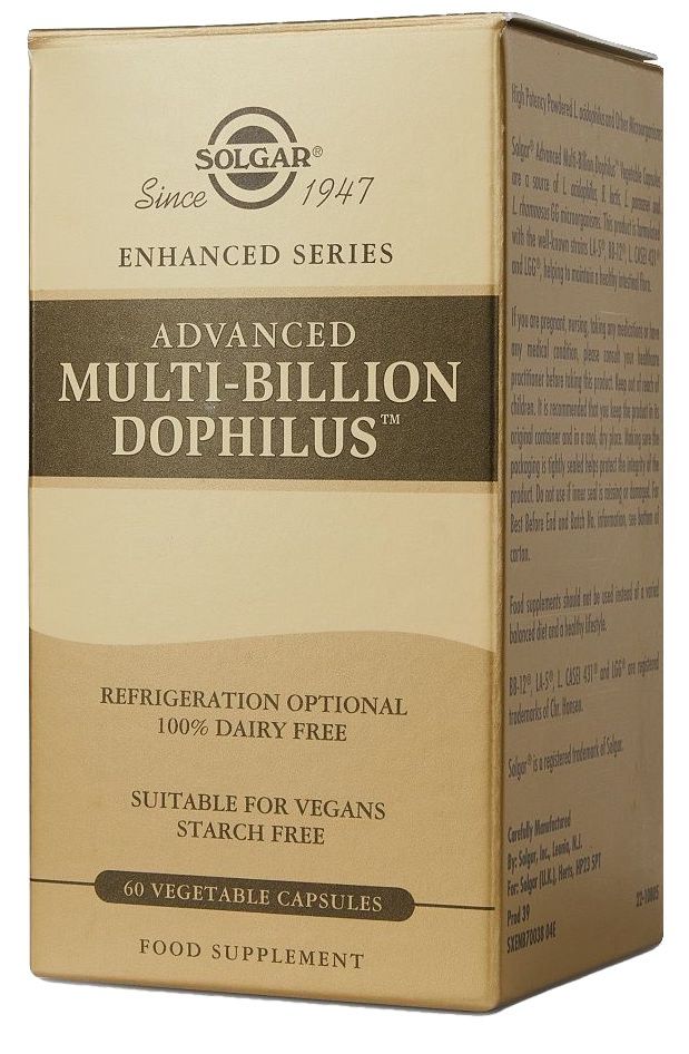 Solgar Advanced Multi‑Billion Dophilus Probiótico 60 Cápsulas Veganas