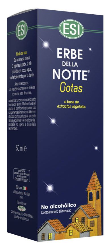 Gotas Erbe Della Notte ESI 50ml Relajante Natural para Sueño