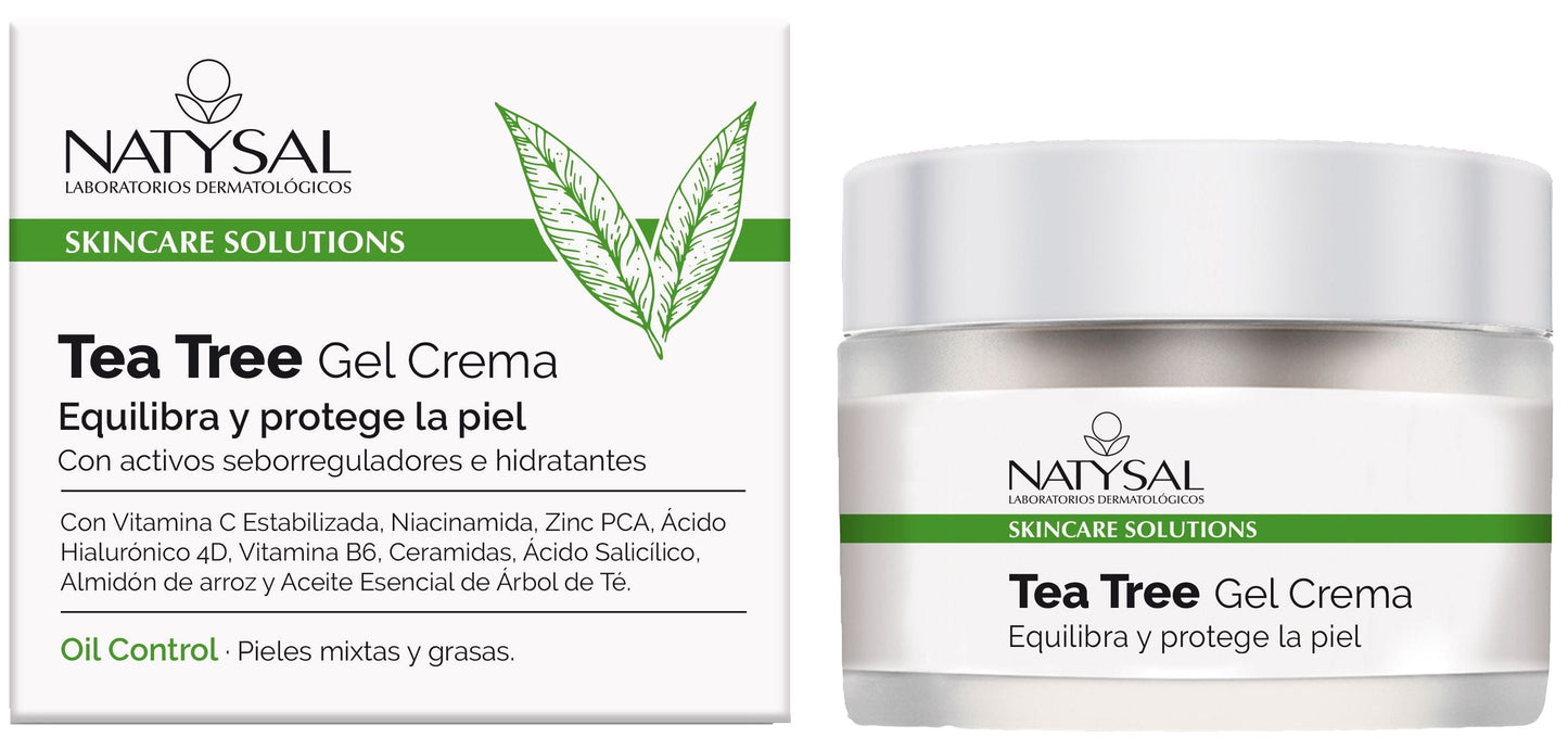Gel Crema Tea Tree Natysal 50 ml – Hidratación y Control de Brillos