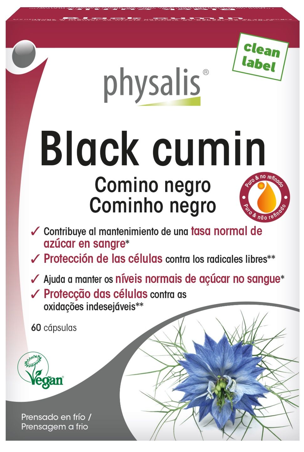 Comino Negro 60 cápsulas de aceite premium vegano