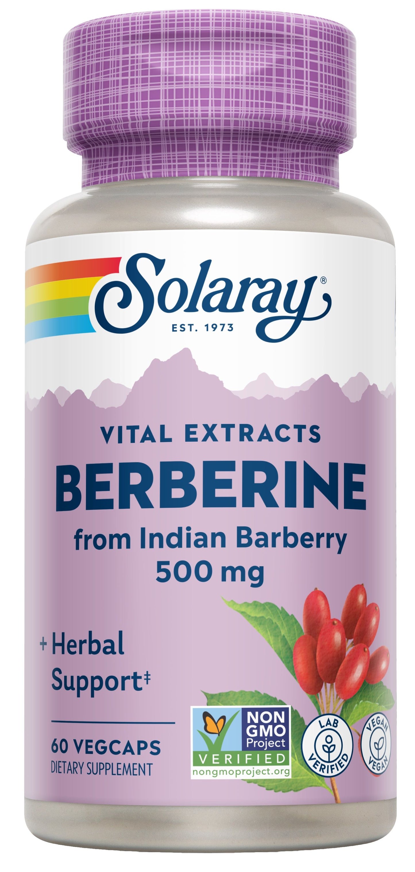 Solaray Berberina 500 mg Cápsulas Veganas - 60 Unidades