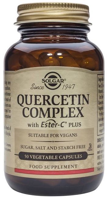 Complejo de Quercitina Solgar 50 cápsulas anti‑alergias y antioxidante