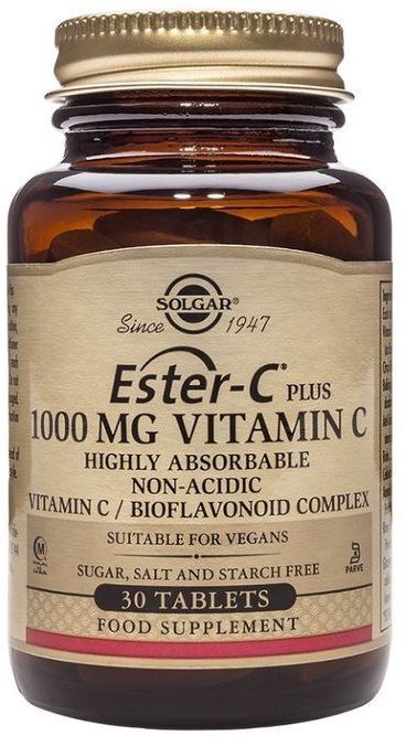 Ester-C Plus 1000 mg Vitamina C Vegana Solgar 30 Cápsulas
